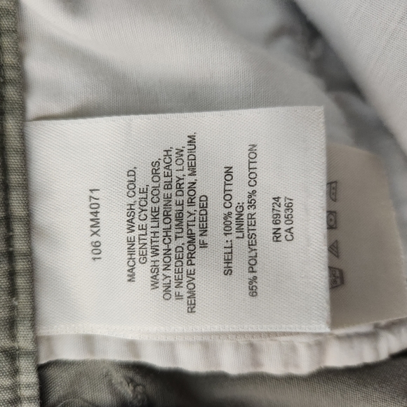 Columbia Mens Olive Green 100% Cotton Cargo Hiking Short Size 34 - Picture 10 of 11